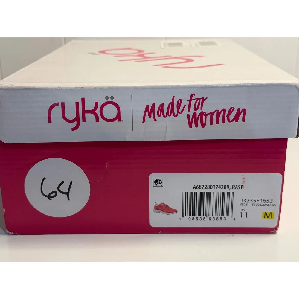 Ryka Skyrise Walking Sneaker‎ Pink Water Repellent Lace Up Shoes Size 11 Women